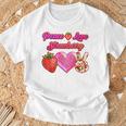 Peace Love イチゴ好き 果物食主義者 果実 果実 果実 Tシャツ 高齢者への贈り物