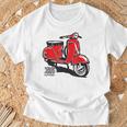 Piaggio クラシックスクーター イタリア製 ピンク Tシャツ 高齢者への贈り物
