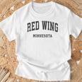 Red Wing ミネソタ Mn ヴィンテージ アスレチック スポーツデザイン Tシャツ 高齢者への贈り物