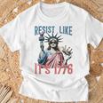 Resist Like It's 1776 No Kings Liberty Statue 4Th Of July T-Shirt Gifts for Old Men