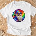Santaclaus Rainbow 長袖tシャツ Tシャツ 高齢者への贈り物
