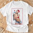 Sexy Girl グラフィックtシャツ セクシーアイスポップピンナップ 3 バックプリント Tシャツ 高齢者への贈り物
