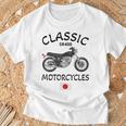 Sr400 ブラックスポーク クラシックバイク モーターサイクリスト オートバイ Tシャツ 高齢者への贈り物