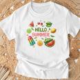 Summeribes ビーチバケーション ハローサマー トロピカル 楽しいデザイン Tシャツ 高齢者への贈り物