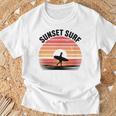 Sunseturf サーフボード ビンテージサーフィン サーファー用 Tシャツ 高齢者への贈り物