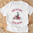 Super Cub スーパーカブ ミニモト 面白 ふざけ ネタ おもしろ バイク アウトロー バイカーギャング 長袖tシャツ Tシャツ 高齢者への贈り物