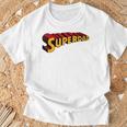 Super Daduperdad uperhero Dad Tシャツ 高齢者への贈り物