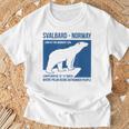 Svalbard ノルウェー ポーラーベア ロングイヤービーン スピッツベルゲン オーロラ Tシャツ 高齢者への贈り物