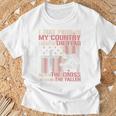 I Take Pride In My Country Itand For The Flag 裏面 Tシャツ 高齢者への贈り物