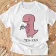 Tea Rex ユーモラスパン。 Tシャツ 高齢者への贈り物