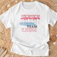 Team Flamingo キュート フラミンゴシャツ 素晴らしい夏用シャツ Tシャツ 高齢者への贈り物