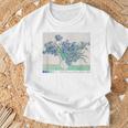 Trendyincentan Gogh Irises Famous Painting 1890 Tシャツ 高齢者への贈り物