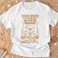 Truck Drivers Fun Truckers トラッキング スカル バックサイド 長袖tシャツ Tシャツ 高齢者への贈り物