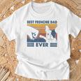 Vintage Best Frenchie Dad Ever Bulldog Francese Papà Natale Maglietta Regalos para ancianos