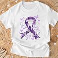 I Wear Purple For Myself Support Lupus Awareness Day Ribbon T-Shirt Gifts for Old Men