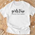 Women's Holiday Girls Trip Cheap Therapy T-Shirt Geschenke für alte Männer
