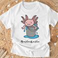 Wooper-Muper メキシカンサラマンダー アフロヘッド かわいい 面白い キッズ Tシャツ 高齢者への贈り物