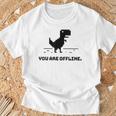 You Are Offline T-Rex 恐竜のラン ピクセルアート 恐竜ゲーム Tシャツ 高齢者への贈り物