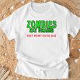 Zombies Eat Brains Don't Worry You'reafe Tシャツ 高齢者への贈り物