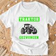 Zum Traktor Fahren Geboren Zurchule Gezwungen T-Shirt Geschenke für alte Männer