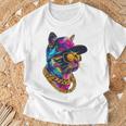かっこいい ヒップホップ 猫 アーバン ストリートウェア B-Boy グラフィティ Tシャツ 高齢者への贈り物