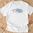 かわいい カワイイ エステ ブルー ジンベラ サメ 海 ギフト Tシャツ 高齢者への贈り物