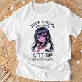 かわいい 和 かわいい アニメ 女の子 イラスト グラフィック デザイン Tシャツ 高齢者への贈り物