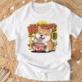 かわいい 柴犬 ラーメン好き おもしろい 日本犬 長袖tシャツ Tシャツ 高齢者への贈り物