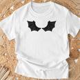かわいいハロウィンブラックコウモリの羽 Tシャツ 高齢者への贈り物