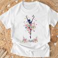 かわいい花柄バレリーナ 春の花 バレエダンサー Tシャツ 高齢者への贈り物