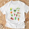 かわいい野菜 かわいい野菜 ヘルシーフード 食べる ビーガン Tシャツ 高齢者への贈り物