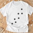 かわいい面白い猫の足跡 Tシャツ 高齢者への贈り物