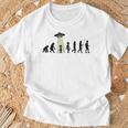 じんるいのしんか 人類の進化 Ufo Alien Human Evolution Tシャツ 高齢者への贈り物