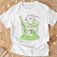 ねこぺん日和 メロンソーダ Tシャツ 高齢者への贈り物