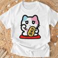 びーえするるる【Bsテレ東公式】まねきねこイラストtシャツ（ホワイト） Tシャツ 高齢者への贈り物