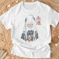 アニメ ホラーガール 美的 ソフト グランジ ワイフ 日本人 女の子 長袖tシャツ Tシャツ 高齢者への贈り物