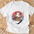 アニメ モルモット 漫画 カワイイ ねこ 日本のラーメン モルモット 長袖tシャツ Tシャツ 高齢者への贈り物