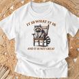 アライグマのミーム It's What It's And It Is Not Greatarcastic Tシャツ 高齢者への贈り物
