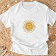 アルゼンチン国旗 アルゼンチン代表チームスタイル 5月の太陽 Tシャツ 高齢者への贈り物