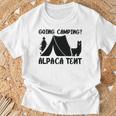 アルパカ キャンプ 恋人 テント キャンパー 行楽 キャンプ アルパカ 長袖tシャツ Tシャツ 高齢者への贈り物