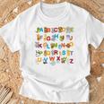 アルファベット動物学習abc キュート キッズ 教育 小道具 Tシャツ 高齢者への贈り物