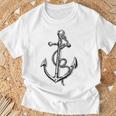 アンカー モチーフ アンカー 船 錨 海 錨 Tシャツ 高齢者への贈り物