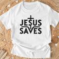 イエス・キリスト教徒を救う Tシャツ 高齢者への贈り物