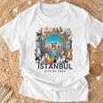 イスタンブール、トルコ 猫の街 Istanbul Turkey City Of Cats Tシャツ 高齢者への贈り物