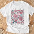 イット・イズ・ウェル・ウィズ・マイ・ソウル・フラワー Tシャツ 高齢者への贈り物