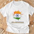 インド独立記念日 1947年8月15日 インド国旗 愛国心 Tシャツ 高齢者への贈り物