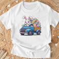 イースタートラッカー-面白いイースターバニーボーイズイースターネストトラック 長袖tシャツ Tシャツ 高齢者への贈り物