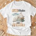 ウェスト・ハイランド・ホワイト・テリア・ウェスティ・ドッグブリード・ライフ・イズ・ベター Tシャツ 高齢者への贈り物