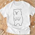 ウォンバット かわいいげっ歯類 森の動物図鑑 Tシャツ 高齢者への贈り物