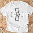 ウクライナ陸軍 陸軍 エンブレム ゼレンスキー大統領サポート Tシャツ 高齢者への贈り物